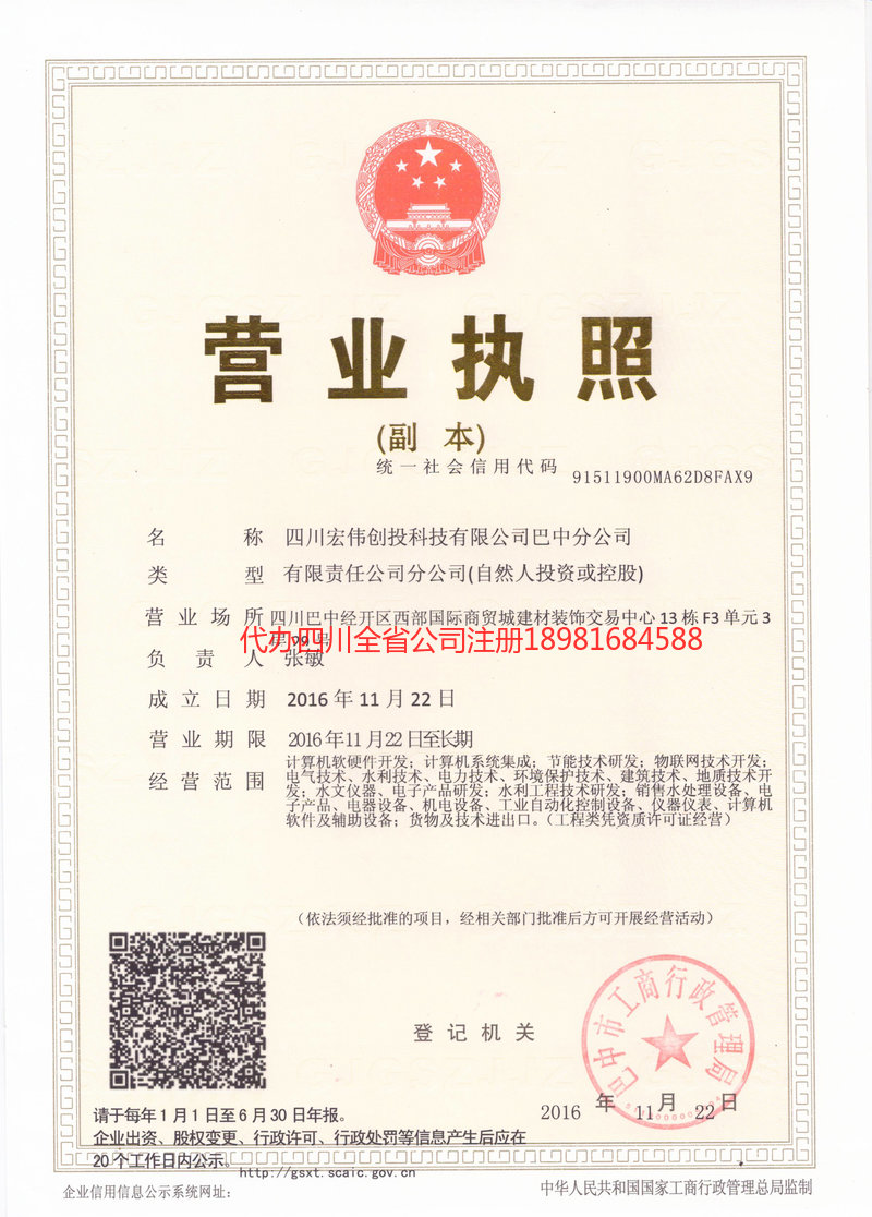 衡阳衡阳宏伟创投科技有限公司